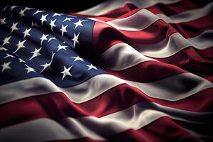 americano bandera, independencia día antecedentes. generativo ai foto