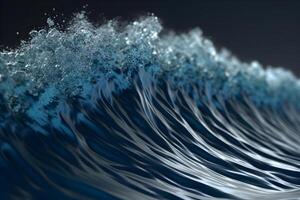 beautiful Ocean waves closeup view. different styles, paper cut, painting, drawing photo