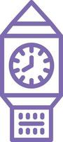 Clock Tower Vector Icon Design