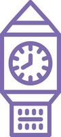 Clock Tower Vector Icon Design