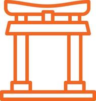 Torii Gate Vector Icon Design