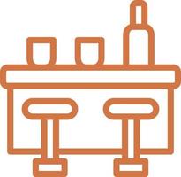 Bar Counter Vector Icon Design