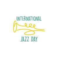 International Jazz Day. April 30. Abstract guitar background. Flat design vector. Poster, banner, card, background. Eps 10. vector