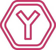Y Intersection Vector Icon Design