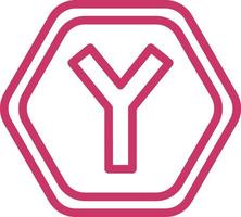 Y Intersection Vector Icon Design