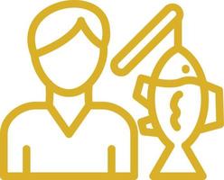 Fisherman Vector Icon Design