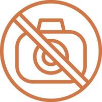No Camera Vector Icon Design