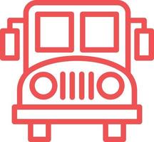 School Bus Vector Icon Design