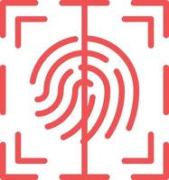 Fingerprint Scanner Vector Icon Design