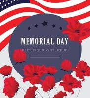 Memorial Day Celebration social media post Happy Veterans Day vector