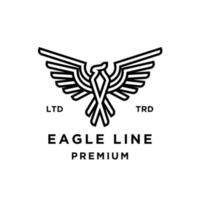 Eagle Line abstract logo icon design illustration vector