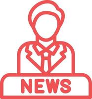 News Anchor Vector Icon Design