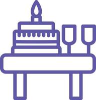 Birthday Table Vector Icon Design