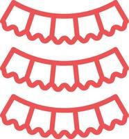 New Year Flags Vector Icon Design