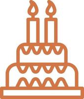 diseño de icono de vector de pastel de cumpleaños