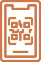 Mobile Qr Code Vector Icon Design