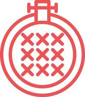 Cross Stitch Vector Icon Design