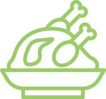 Roast Chicken Vector Icon Design