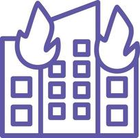 Building Fire Vector Icon Design