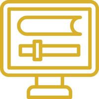 Online Lecture Vector Icon Design