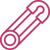 Safety Pin Vector Icon Design