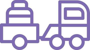Baggage Truck Vector Icon Design