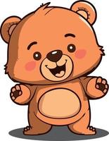 bear brown bear vector illustration design with happy and cute face