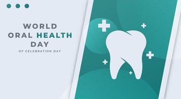 World Oral Health Day Celebration Vector Design Illustration for Background, Poster, Banner, Advertising, Greeting Card