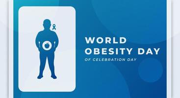 mundo obesidad día celebracion vector diseño ilustración para fondo, póster, bandera, publicidad, saludo tarjeta