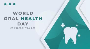 mundo oral salud día celebracion vector diseño ilustración para fondo, póster, bandera, publicidad, saludo tarjeta