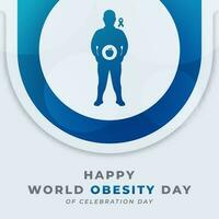 World Obesity Day Celebration Vector Design Illustration for Background, Poster, Banner, Advertising, Greeting Card