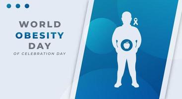 World Obesity Day Celebration Vector Design Illustration for Background, Poster, Banner, Advertising, Greeting Card