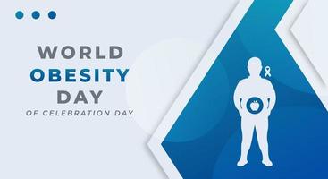 World Obesity Day Celebration Vector Design Illustration for Background, Poster, Banner, Advertising, Greeting Card