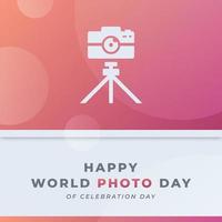 World Photo or Photography Day Celebration Vector Design Illustration for Background, Poster, Banner, Advertising, Greeting Card