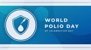 mundo polio día celebracion vector diseño ilustración para fondo, póster, bandera, publicidad, saludo tarjeta