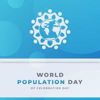 World Population Day Celebration Vector Design Illustration for Background, Poster, Banner, Advertising, Greeting Card