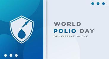 mundo polio día celebracion vector diseño ilustración para fondo, póster, bandera, publicidad, saludo tarjeta
