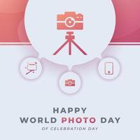 World Photo or Photography Day Celebration Vector Design Illustration for Background, Poster, Banner, Advertising, Greeting Card