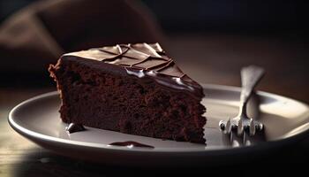 A stack of chocolate cake on white background, homemade bakery, and dessert. Bakery, confectionery concept. Chocolate spongy cakes with walnuts. . photo