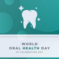 World Oral Health Day Celebration Vector Design Illustration for Background, Poster, Banner, Advertising, Greeting Card