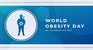 mundo obesidad día celebracion vector diseño ilustración para fondo, póster, bandera, publicidad, saludo tarjeta