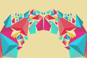 Vector abstract low poly geometric 3d shapes for background, banner, web, poster, ad, etc.