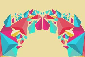 Vector abstract low poly geometric 3d shapes for background, banner, web, poster, ad, etc.