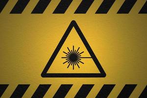 Danger laser radiation sign photo