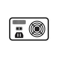 Computer power supply icon,logo illustration design template vector