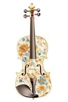 generativo ai, hermosa musical instrumento violín, broche, ópalo Roca y dorado color paleta aislado en blanco antecedentes. bisutería, joyería cerca arriba foto