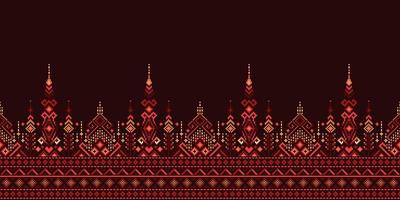 Geometric ethnic fabric patterns. Cross Stitch. Ikat pixel pattern. Design for Saree, Patola, Sari, Dupatta, Vyshyvanka, rushnyk, dupatta, Clothing, fabric, batik, Knitwear, Embroidery. vector