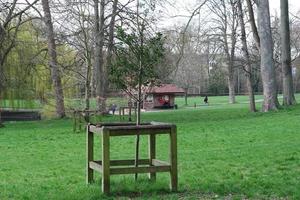 Beautiful Low Angle View of Wardown Public Park of Luton England Great Britain. Image was Captured on 03-April-2023 photo