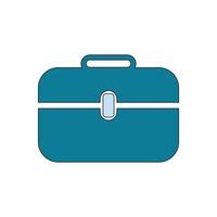 Colorful Briefcase Icon on gray background. vector