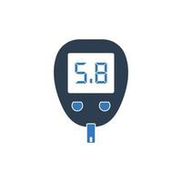 Glucose Meter Icon. Editable Vector EPS Symbol Illustration.